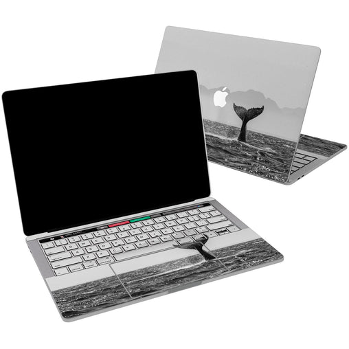 Lex Altern Vinyl MacBook Skin Black & White Whale for your Laptop Apple Macbook.