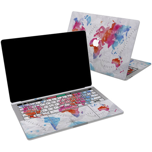 Lex Altern Vinyl MacBook Skin Travelling Map for your Laptop Apple Macbook.