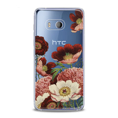 Lex Altern TPU Silicone HTC Case Red Flowers Print
