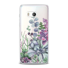 Lex Altern TPU Silicone HTC Case Flowers Succulent