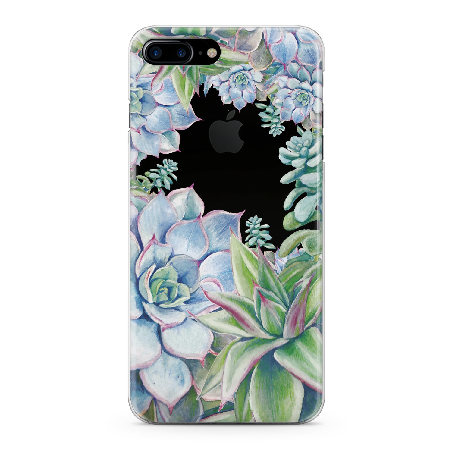 Lex Altern Blue Succulent Phone Case for your iPhone & Android phone.