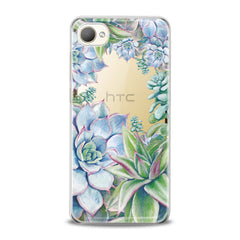 Lex Altern TPU Silicone HTC Case Blue Succulent