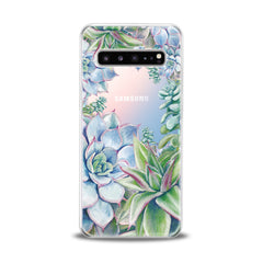 Lex Altern TPU Silicone Samsung Galaxy Case Blue Succulent