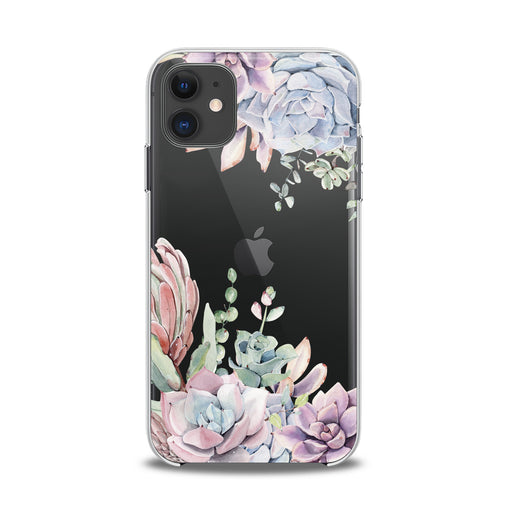 Lex Altern TPU Silicone iPhone Case Pink Succulent