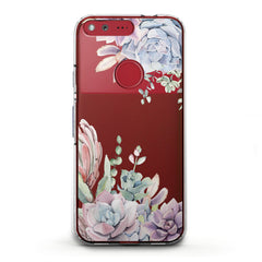 Lex Altern TPU Silicone Phone Case Pink Succulent