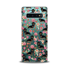 Lex Altern TPU Silicone Samsung Galaxy Case Basset in Flowers