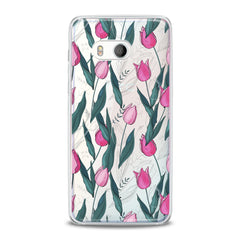 Lex Altern TPU Silicone HTC Case Gentle Pink Tulips
