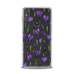Lex Altern TPU Silicone Motorola Case Purple Flower Buds