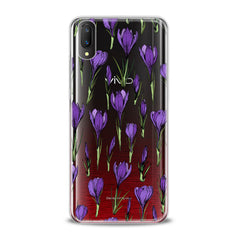 Lex Altern TPU Silicone VIVO Case Purple Flower Buds
