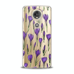 Lex Altern TPU Silicone Motorola Case Purple Flower Buds