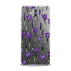 Lex Altern TPU Silicone Phone Case Purple Flower Buds