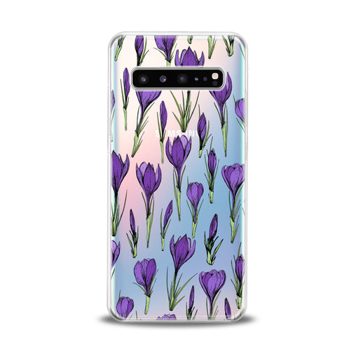 Lex Altern Purple Flower Buds Samsung Galaxy Case