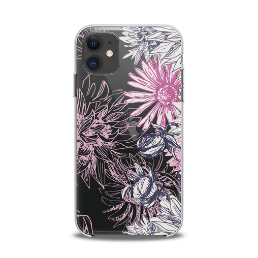 Lex Altern TPU Silicone iPhone Case Pink Chrysanthemum Print