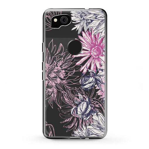 Lex Altern Google Pixel Case Pink Chrysanthemum Print