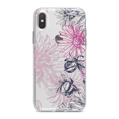 Lex Altern TPU Silicone Phone Case Pink Chrysanthemum Print