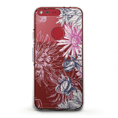Lex Altern TPU Silicone Google Pixel Case Pink Chrysanthemum Print