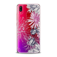 Lex Altern TPU Silicone VIVO Case Pink Chrysanthemum Print