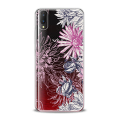 Lex Altern TPU Silicone VIVO Case Pink Chrysanthemum Print