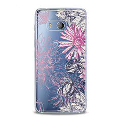 Lex Altern Pink Chrysanthemum Print HTC Case