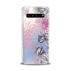 Lex Altern TPU Silicone Samsung Galaxy Case Pink Chrysanthemum Print