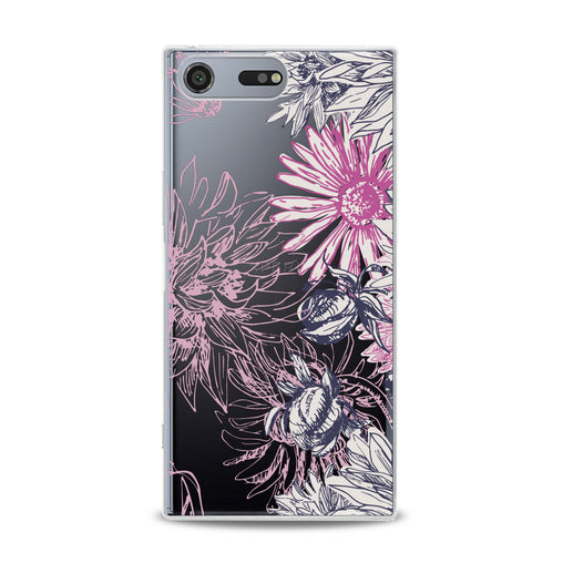 Lex Altern Pink Chrysanthemum Print Sony Xperia Case
