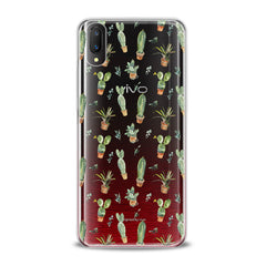 Lex Altern TPU Silicone VIVO Case Cute Green Cactuses Plant
