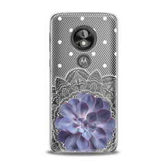 Lex Altern TPU Silicone Phone Case Purple Succulent Plant