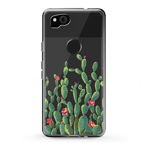 Lex Altern Google Pixel Case Red Cacti Flowers