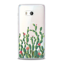 Lex Altern TPU Silicone HTC Case Red Cacti Flowers
