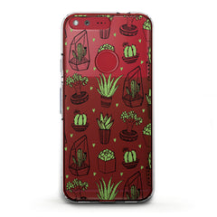 Lex Altern TPU Silicone Google Pixel Case Potted Cacti Art