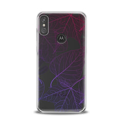 Lex Altern TPU Silicone Motorola Case Purple Leaves