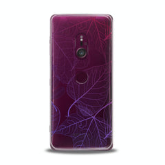 Lex Altern TPU Silicone Sony Xperia Case Purple Leaves
