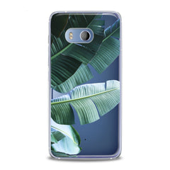 Lex Altern TPU Silicone HTC Case Green Tropical Leaves
