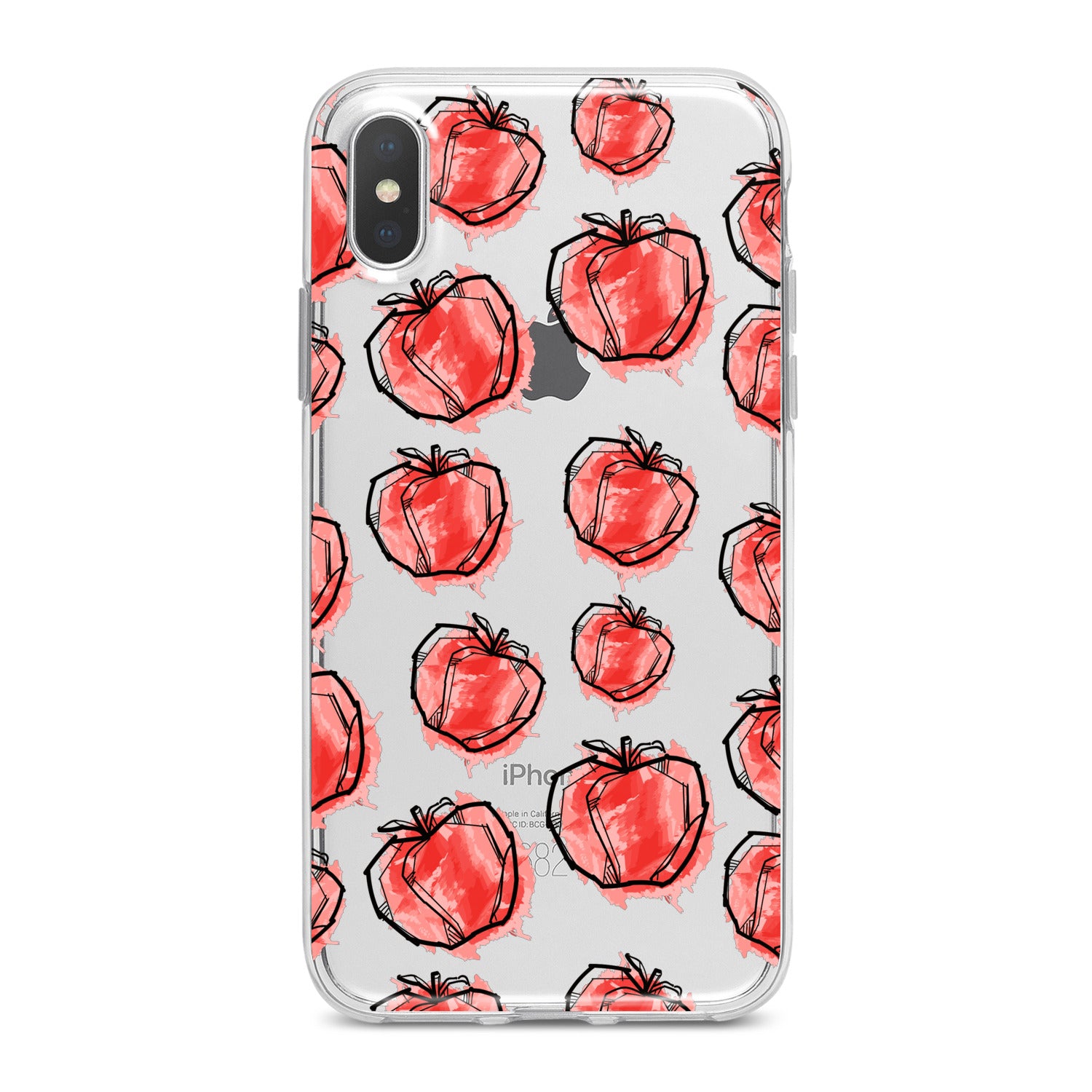 Lex Altern Red Drawing Apple Phone Case for your iPhone & Android phone.