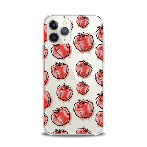 Lex Altern TPU Silicone iPhone Case Red Drawing Apple