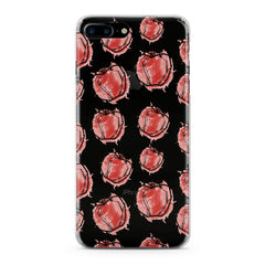 Lex Altern TPU Silicone Phone Case Red Drawing Apple