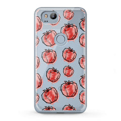 Lex Altern TPU Silicone Google Pixel Case Red Drawing Apple