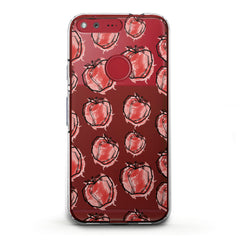 Lex Altern TPU Silicone Google Pixel Case Red Drawing Apple