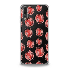 Lex Altern TPU Silicone Huawei Honor Case Red Drawing Apple