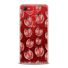 Lex Altern TPU Silicone Oppo Case Red Drawing Apple