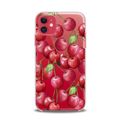 Lex Altern TPU Silicone iPhone Case Watercolor Cherries