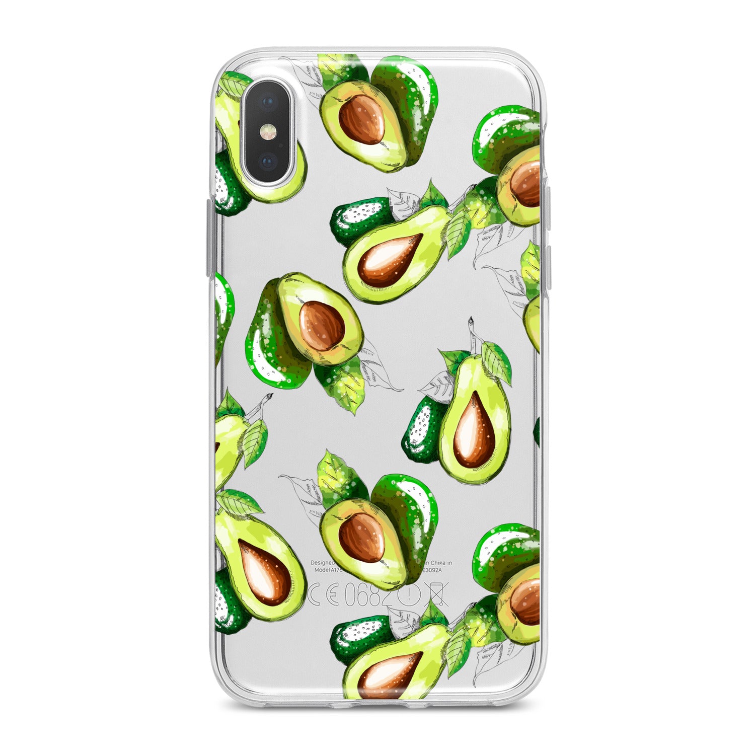 Lex Altern Bright Avocado Pattern Phone Case for your iPhone & Android phone.