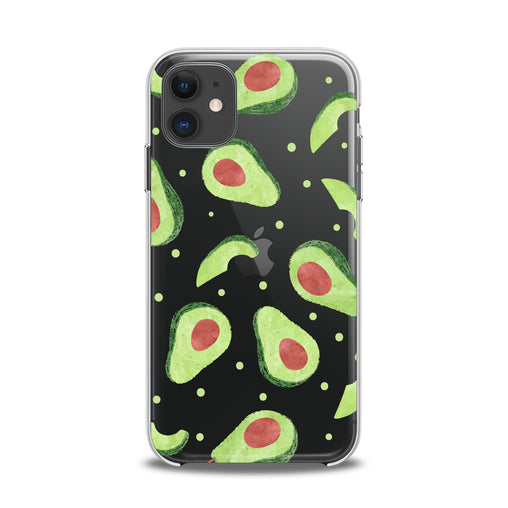 Lex Altern TPU Silicone iPhone Case Green Avocado Pattern