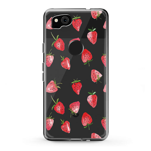 Lex Altern Google Pixel Case Painted Strawberries