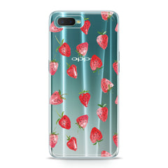 Lex Altern TPU Silicone Oppo Case Painted Strawberries
