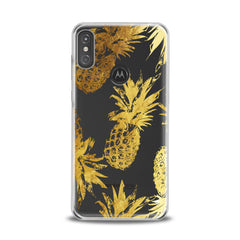 Lex Altern TPU Silicone Motorola Case Golden Pineapple Design