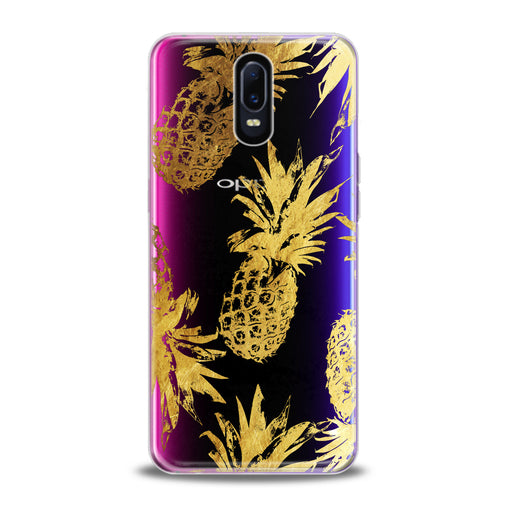 Lex Altern Golden Pineapple Design Oppo Case
