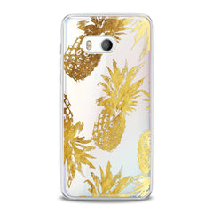 Lex Altern TPU Silicone HTC Case Golden Pineapple Design