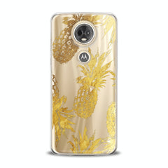 Lex Altern TPU Silicone Motorola Case Golden Pineapple Design