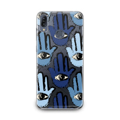 Lex Altern TPU Silicone Asus Zenfone Case Blue Hamsa Pattern